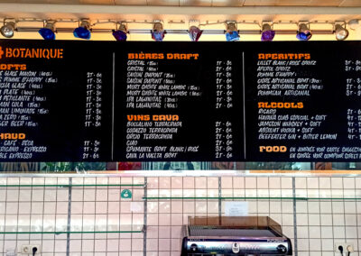 Grand menu Le Botanique