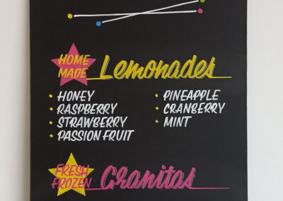 Lettrage Menu Zebra Bar